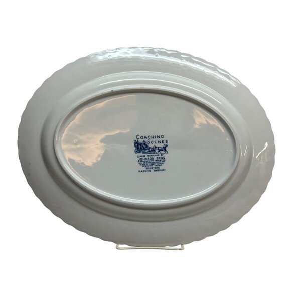 Johnson Bros Coaching Scenes Hunting Country Ironstone Platter Oval Plate - Picture 2 of 4